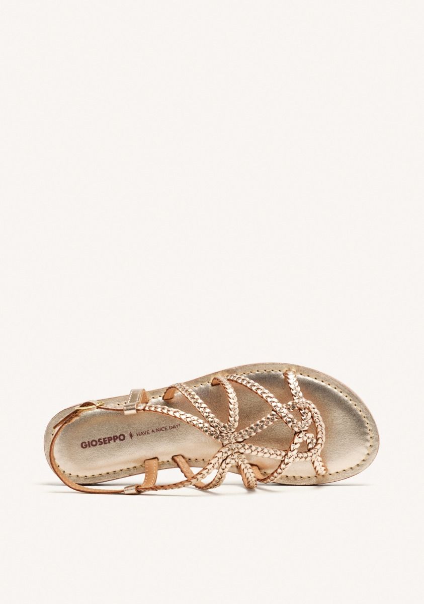 SANDALIAS PIEL TRENZADA ORLAND - PLATINO