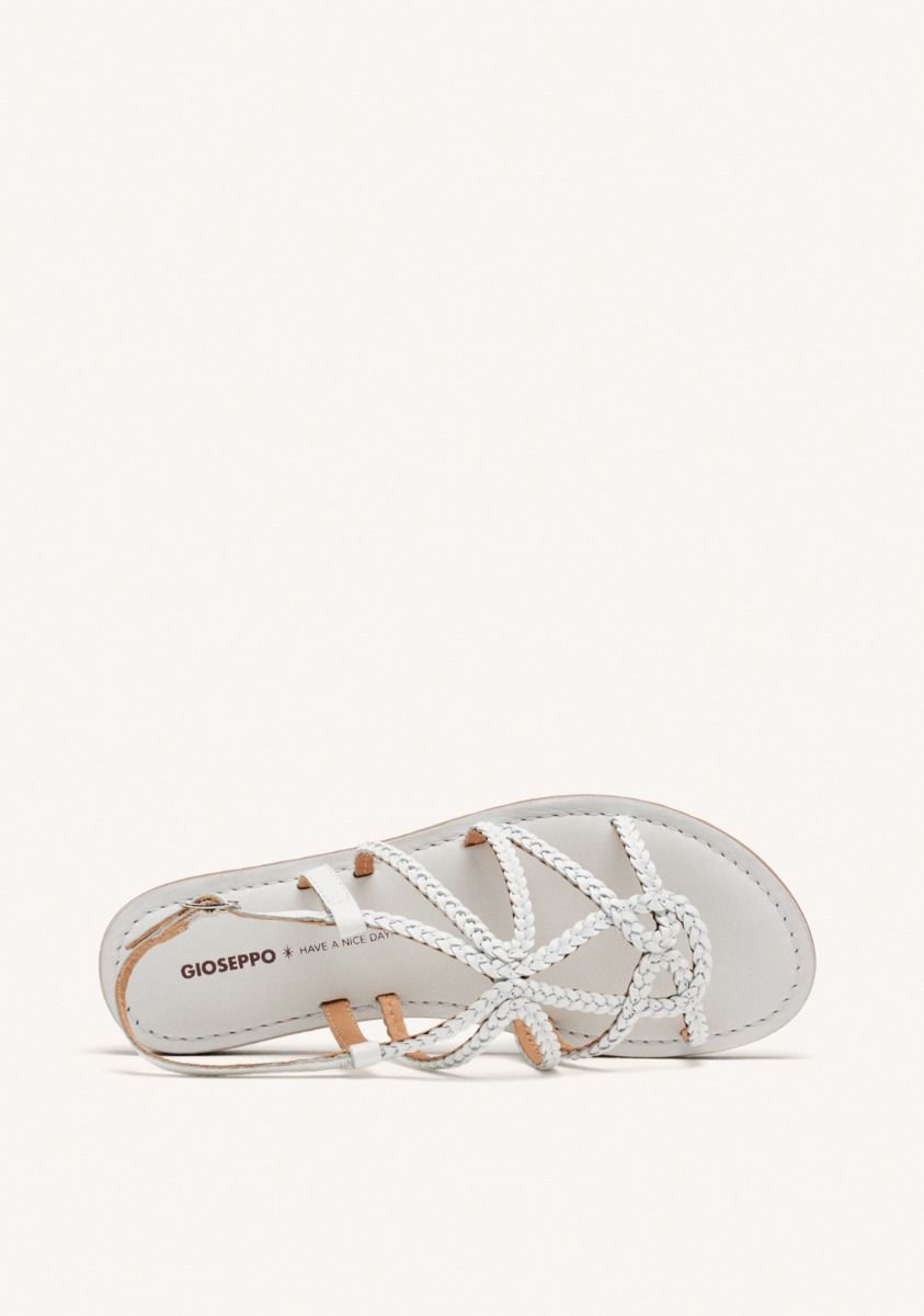 SANDALIAS PIEL TRENZADA ORLAND - BLANCO
