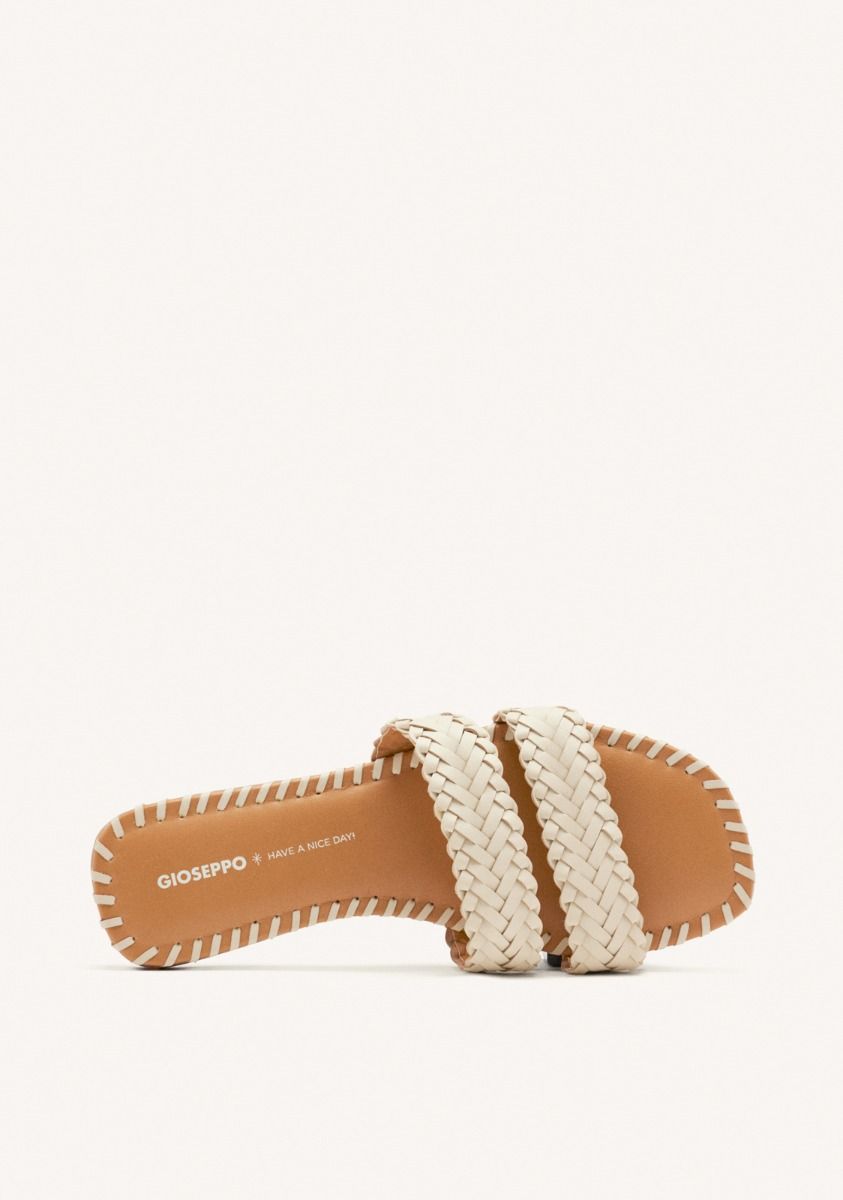SANDALIAS PIEL TRENZADA PERHAM - OFF-WHITE