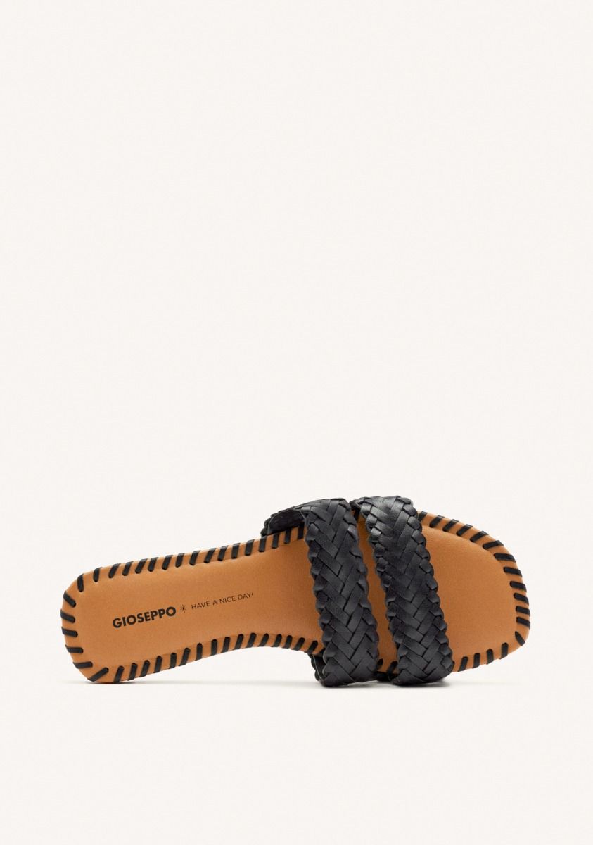 SANDALIAS PIEL TRENZADA PERHAM - NEGRO