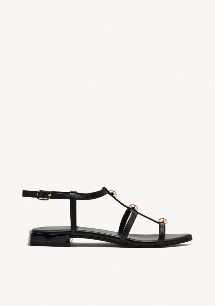 SANDALIAS PIEL TACHAS STINNETT - NEGRO