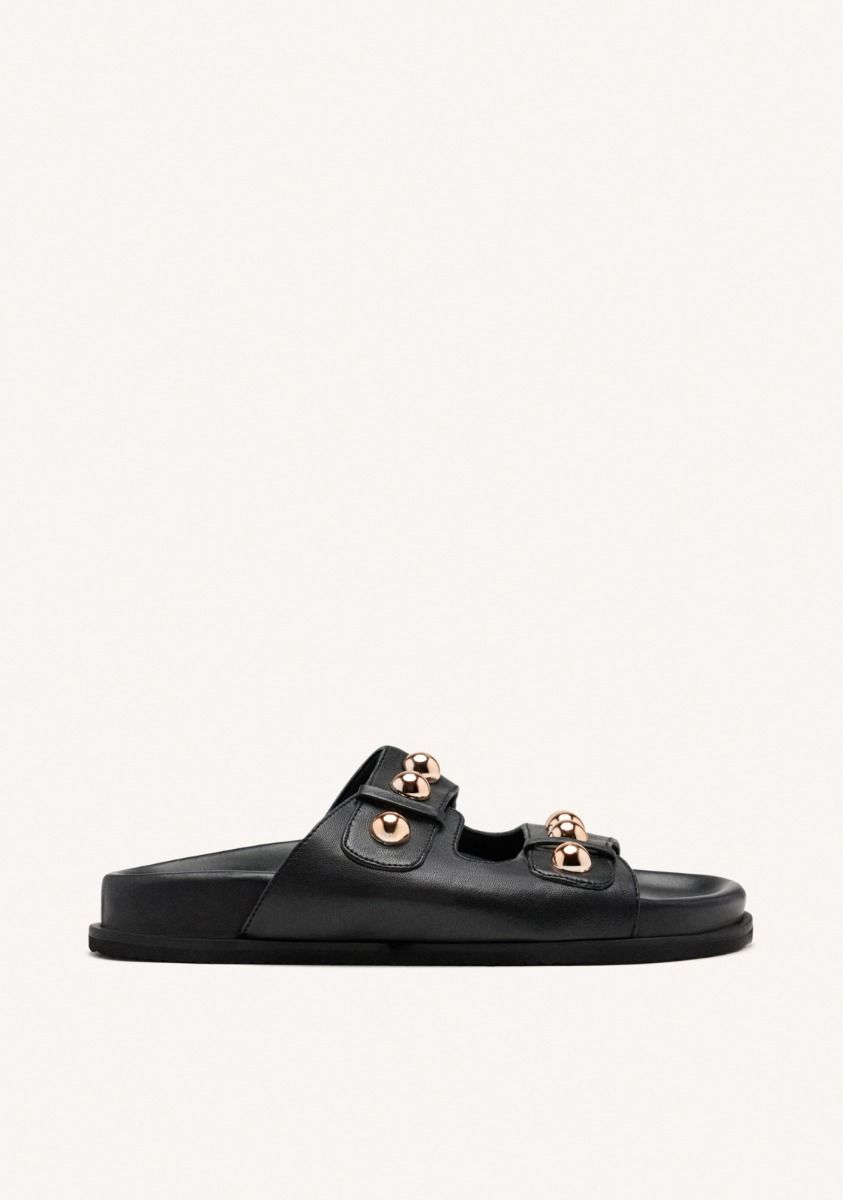 SANDALIAS PIEL TACHAS WRENTHAM - NEGRO
