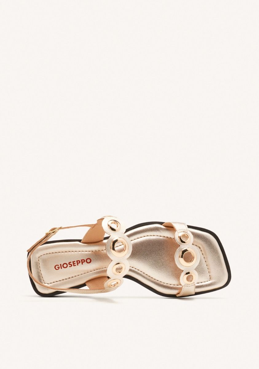 SANDALIAS PIEL OLLADOS SIREN - PLATINO