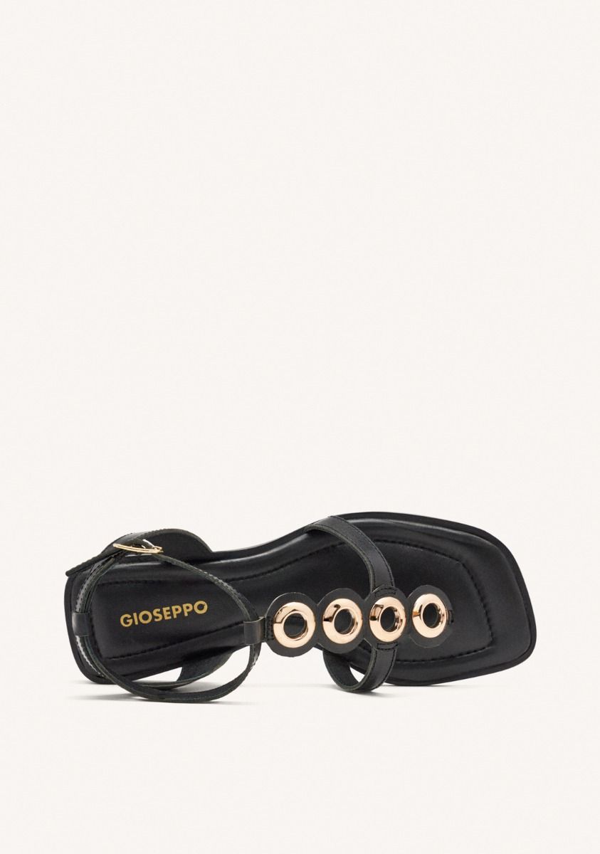 SANDALIAS GRIEGAS PIEL OLLADOS EPPING - NEGRO