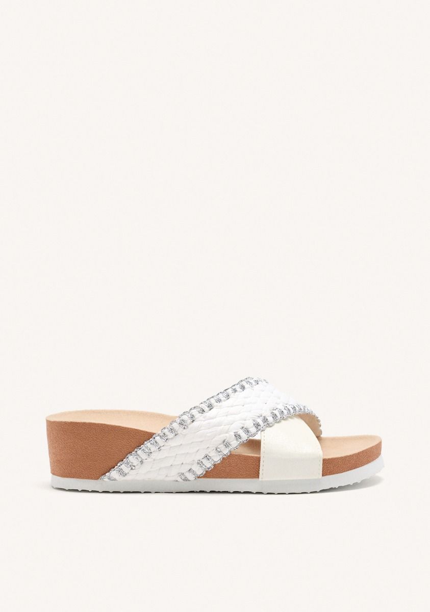 SANDALIAS TRENZADO CUÃA OMA - BLANCO