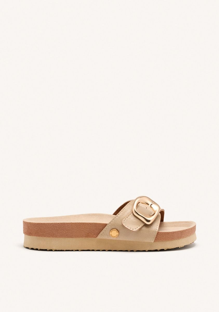SANDALIAS TIPO PALA HEBILLA WALPOLE - ORO