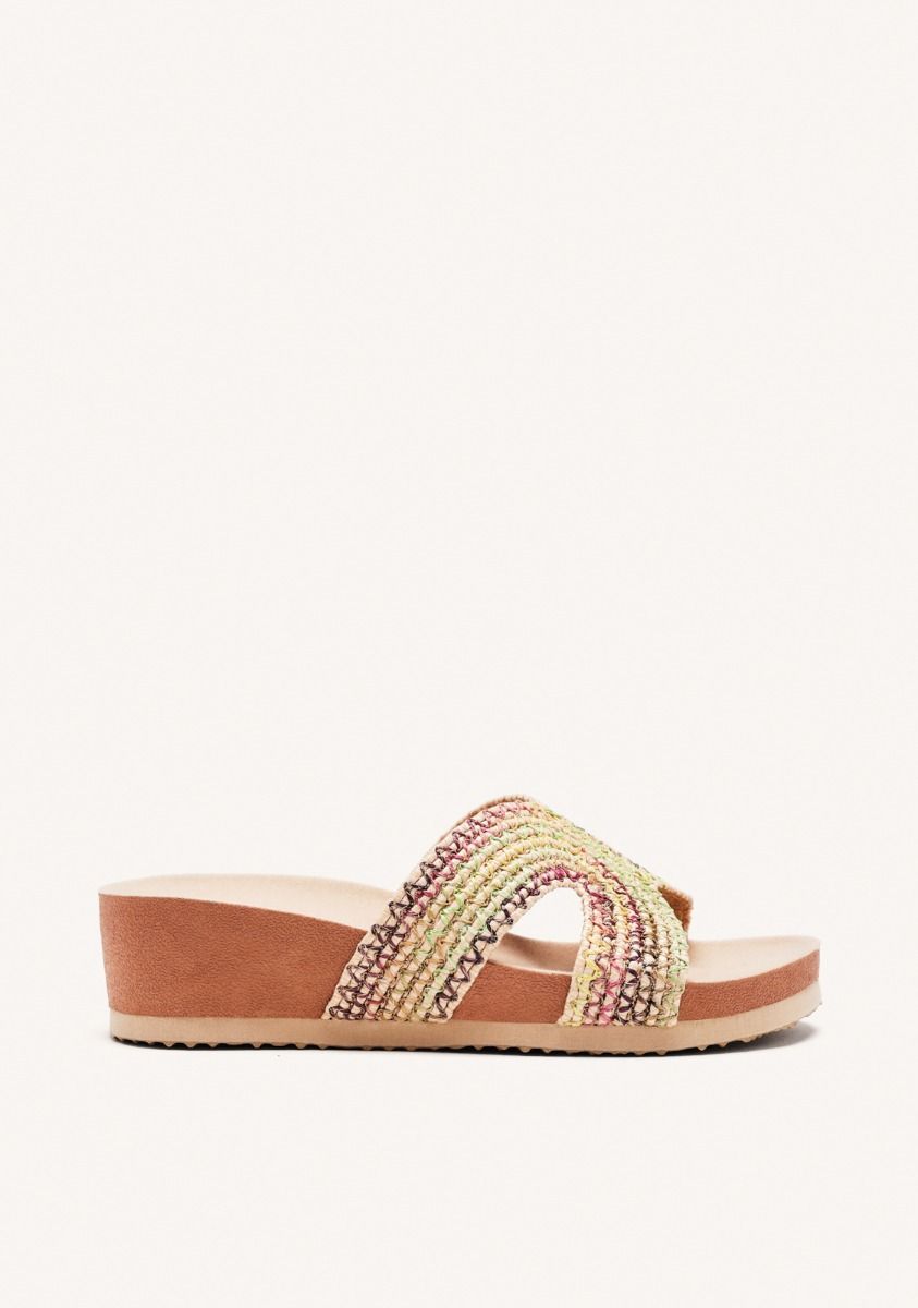 SANDALIAS RAFIA CUÃA PACIFIC - BEIG