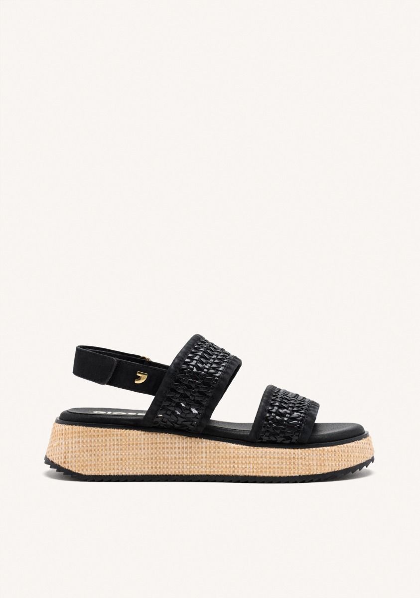 SANDALIAS TRENZADO CUÃA CLOVERLAND - NEGRO
