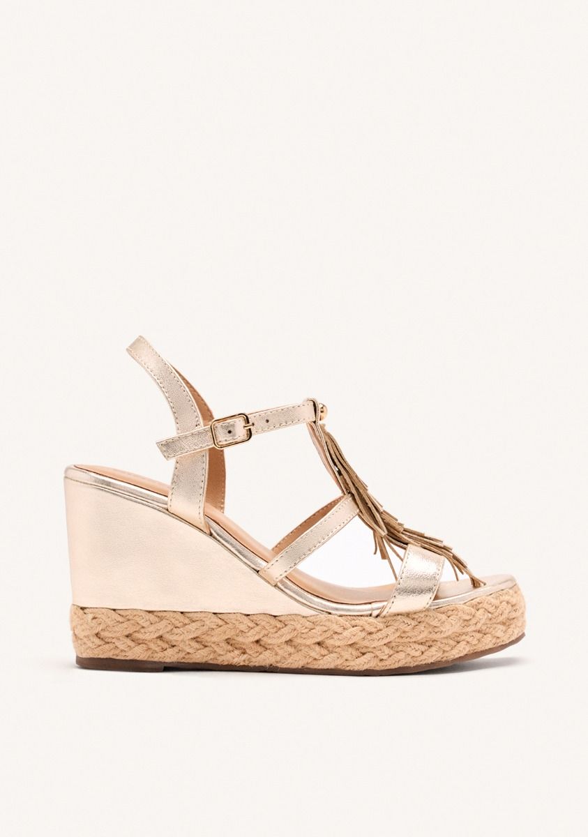 SANDALIAS CUÃA PIEL FLECOS ELDERON - PLATINO