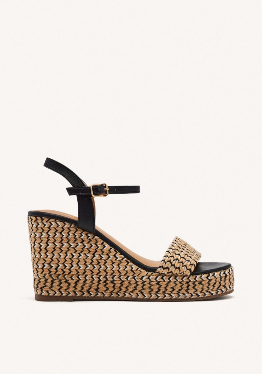 SANDALIAS PIEL CUÃA YUTE CHIPPEWA - NEGRO