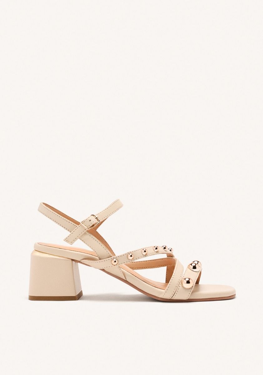 SANDALIAS TACHAS PIEL ABINGTON - OFF-WHITE