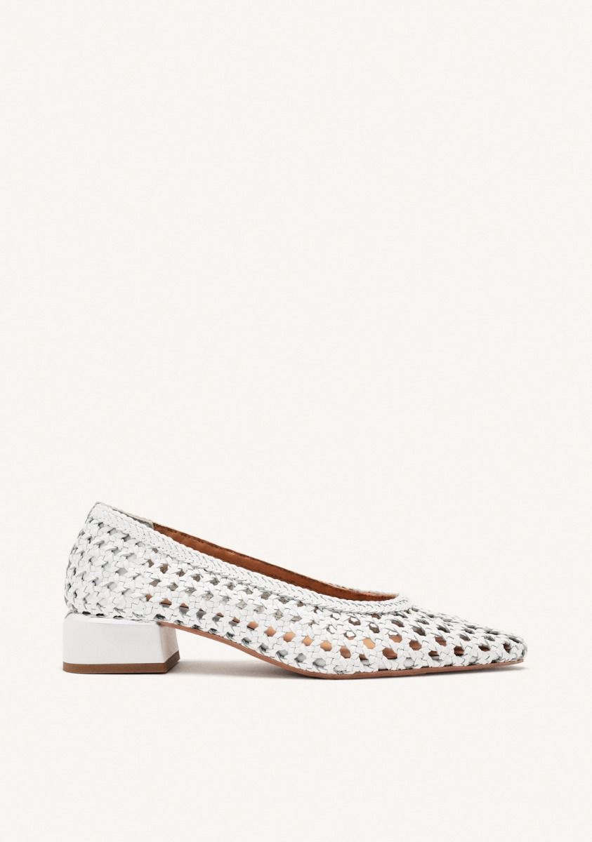 SALONES PIEL TRENZADA EASTHAM - BLANCO