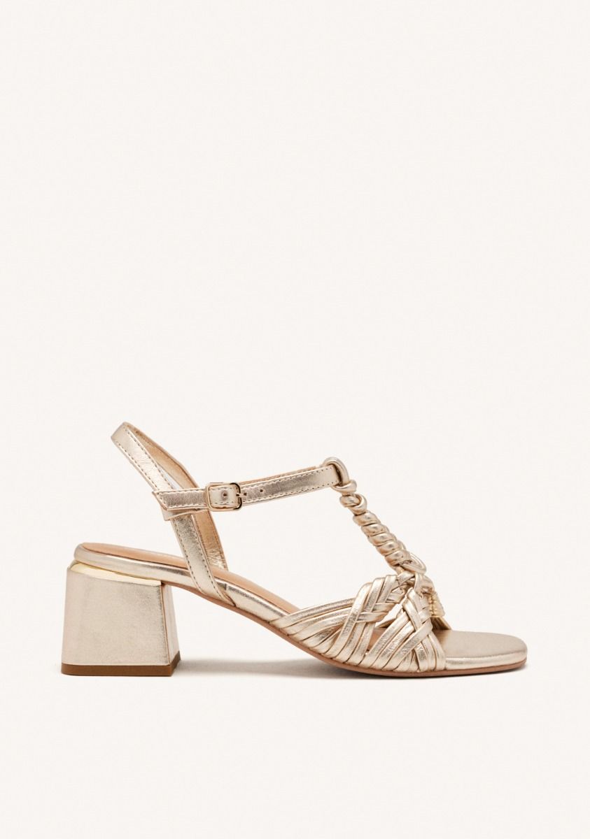 SANDALIAS PIEL BARNARD - PLATINO