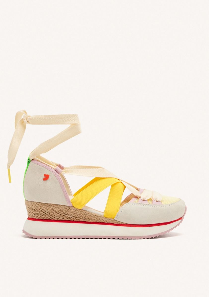 ZAPATILLAS ABIERTAS PIEL CUÃA RAFIA HINESBURG - MULTICOLOR