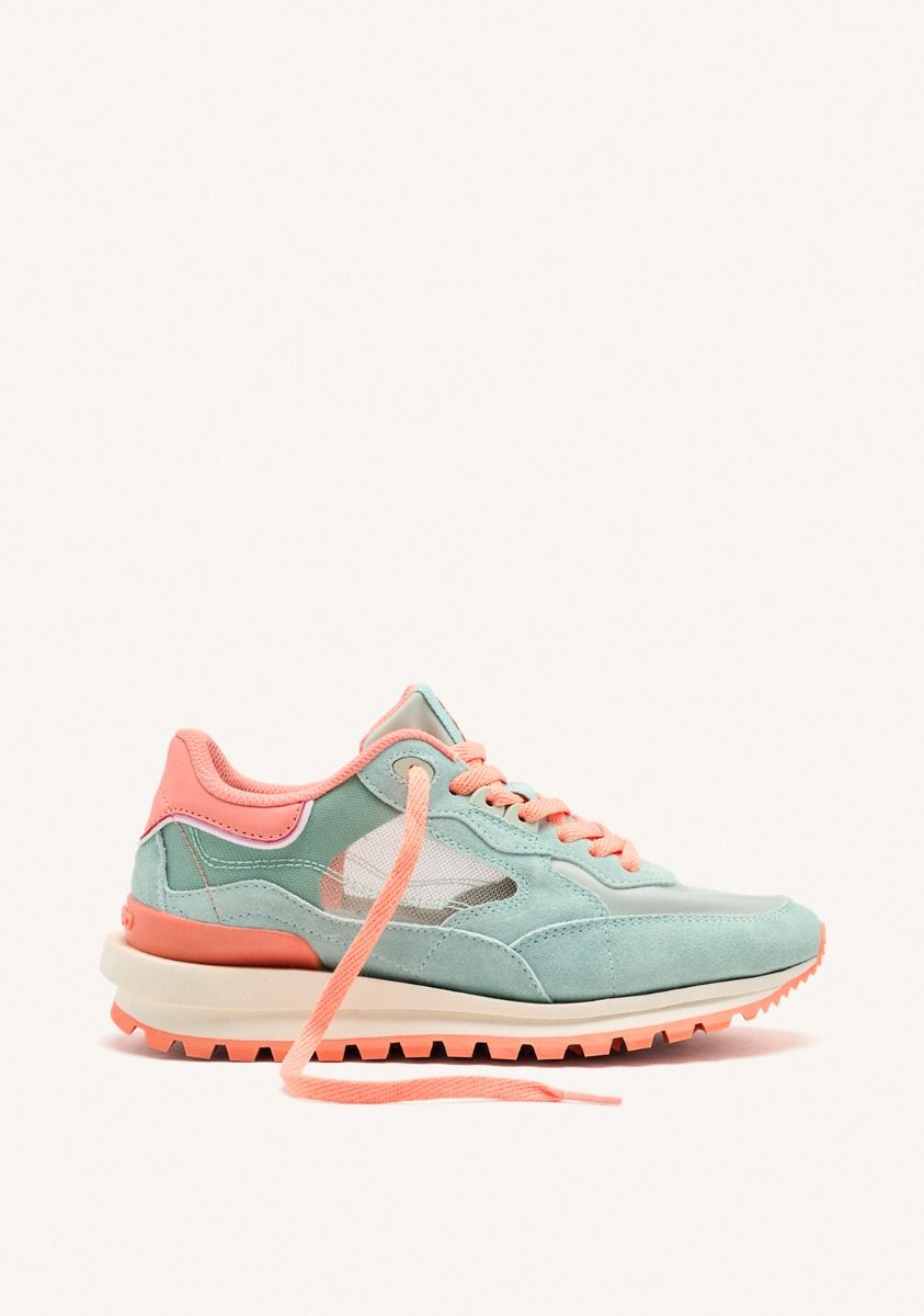 ZAPATILLAS PIEL REJILLA IOLA - AZUL