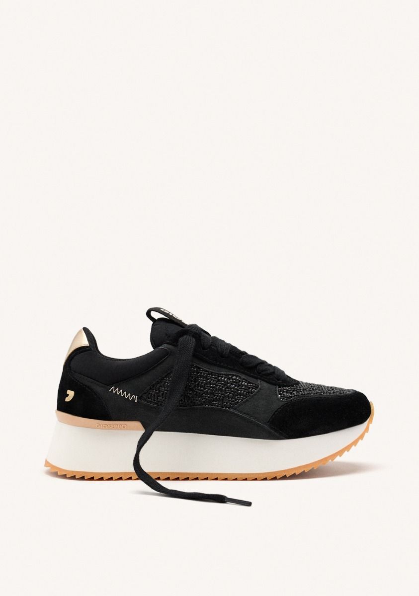 ZAPATILLAS PIEL PLATAFORMA GLOVER - NEGRO