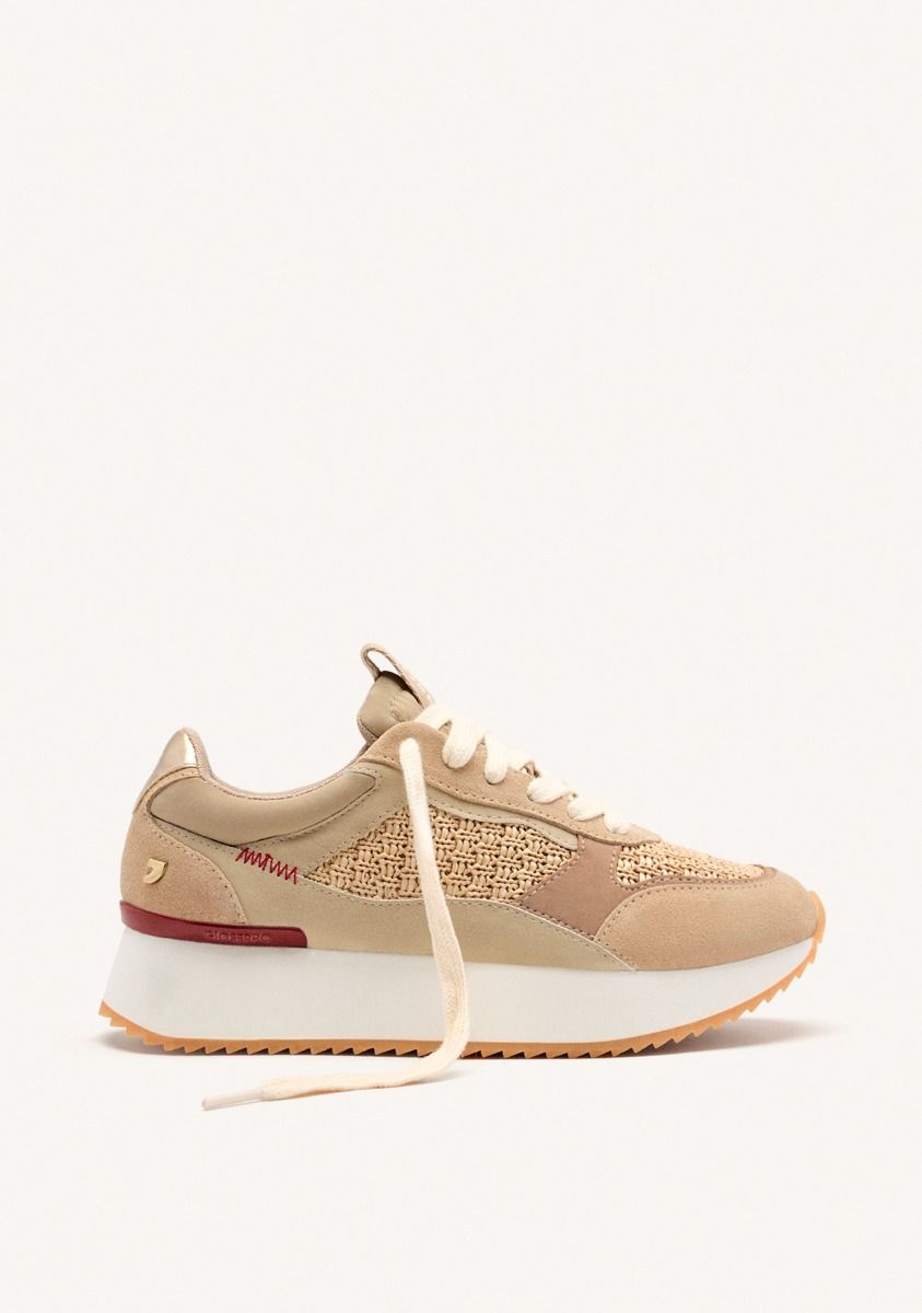 ZAPATILLAS PIEL PLATAFORMA GLOVER - BEIG