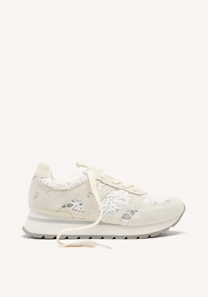 ZAPATILLAS CUÃA PIEL Y ENCAJE BEETOWN - BLANCO