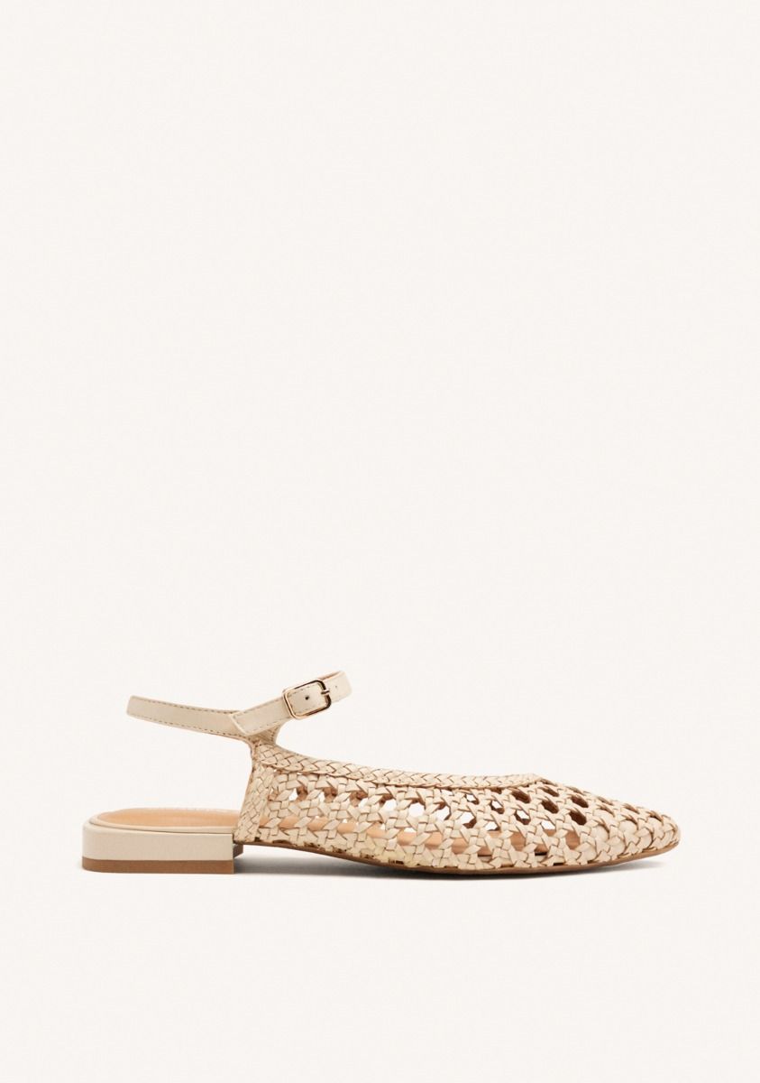 MULES PIEL TRENZADA DEBLOIS - OFF-WHITE