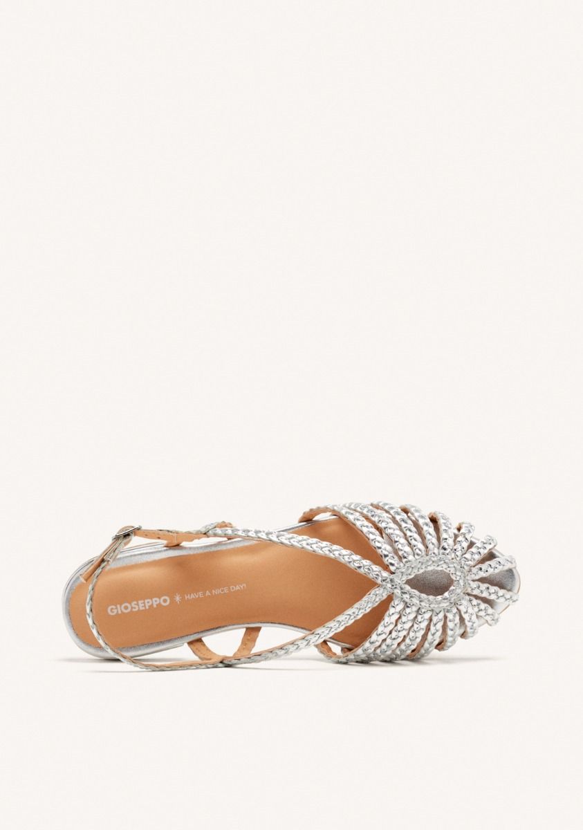 MULES PIEL TRENZADA HINGHAM - PLATA