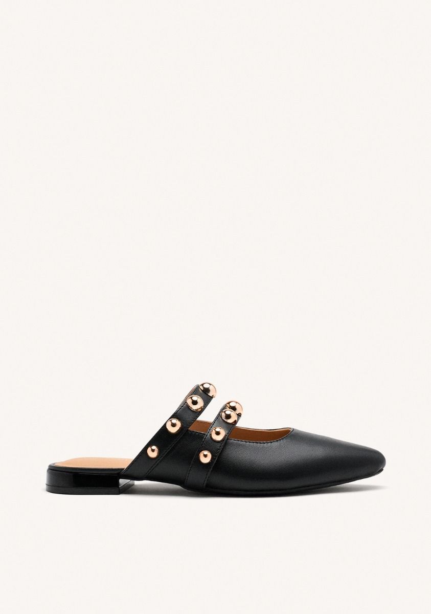 MULES PIEL TACHAS AHNAPEE - NEGRO