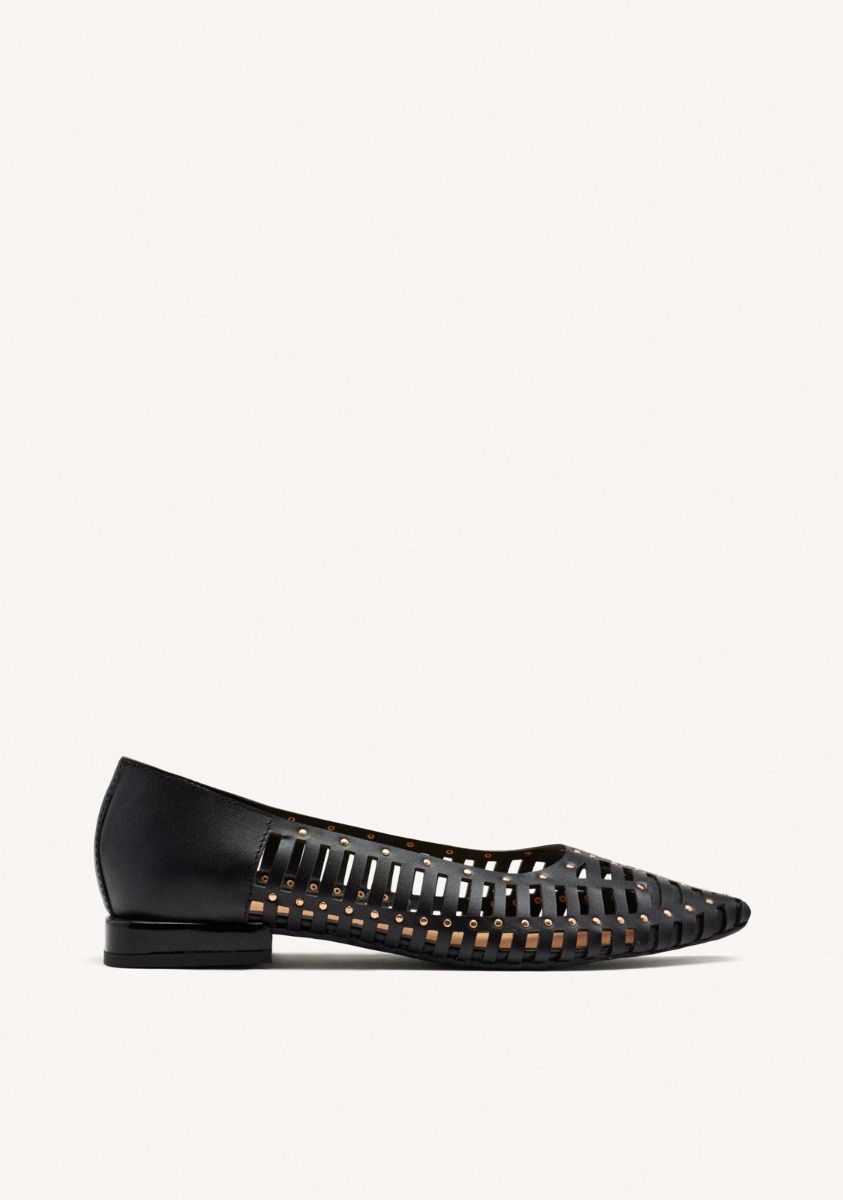 BAILARINAS PIEL TACHAS KENOSHA - NEGRO