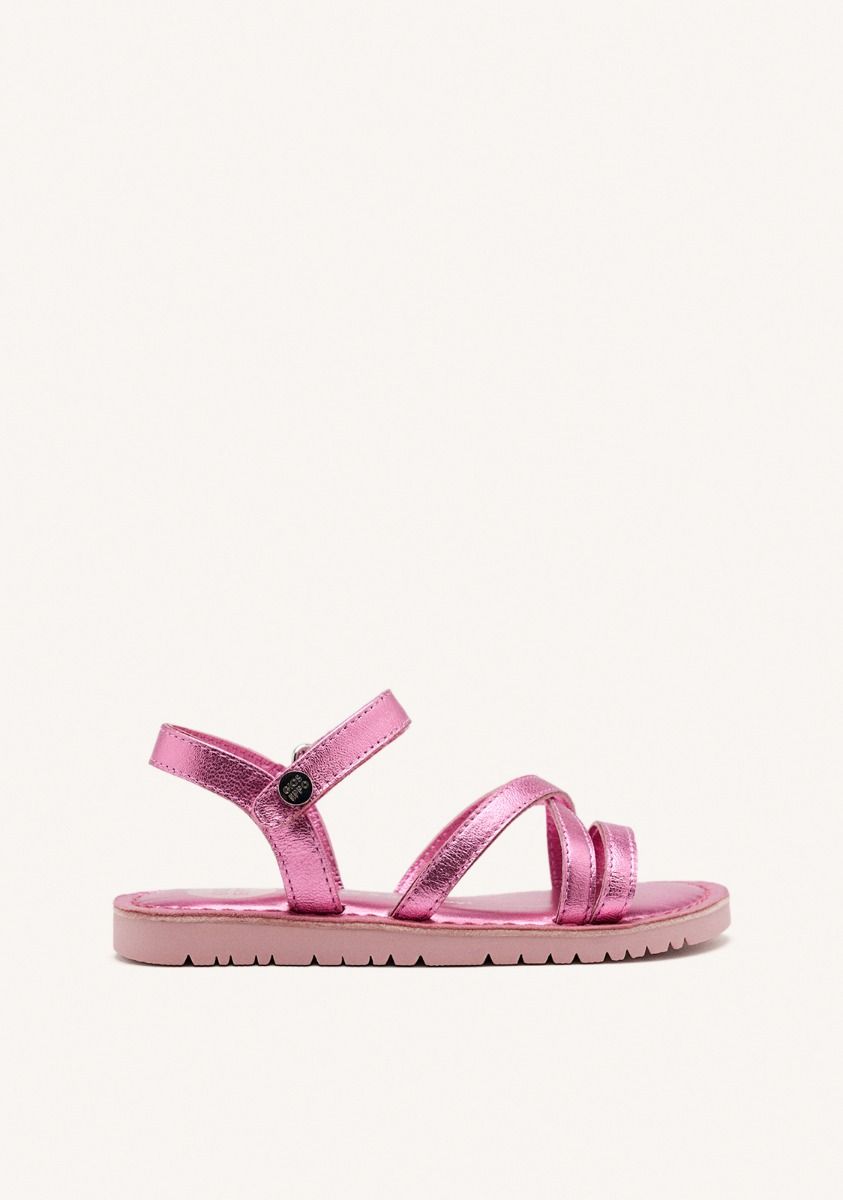 SANDALIAS TIRAS PIEL TOLLAND - ROSA