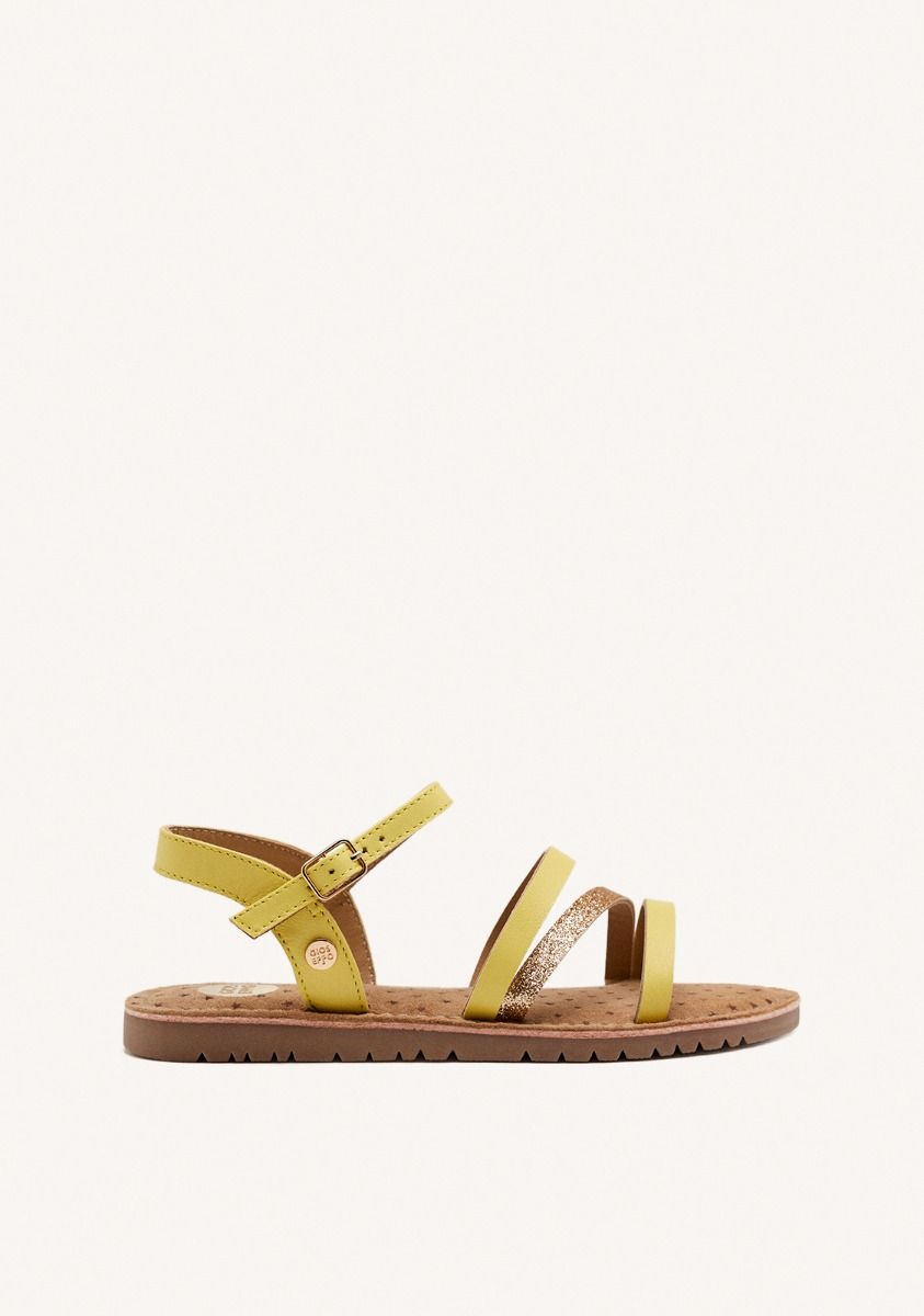 SANDALIAS TIRAS PIEL VERSHIRE - AMARILLO