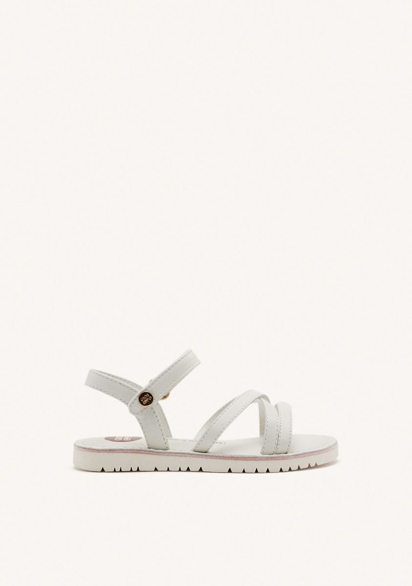 SANDALIAS TIRAS PIEL TOLLAND - BLANCO