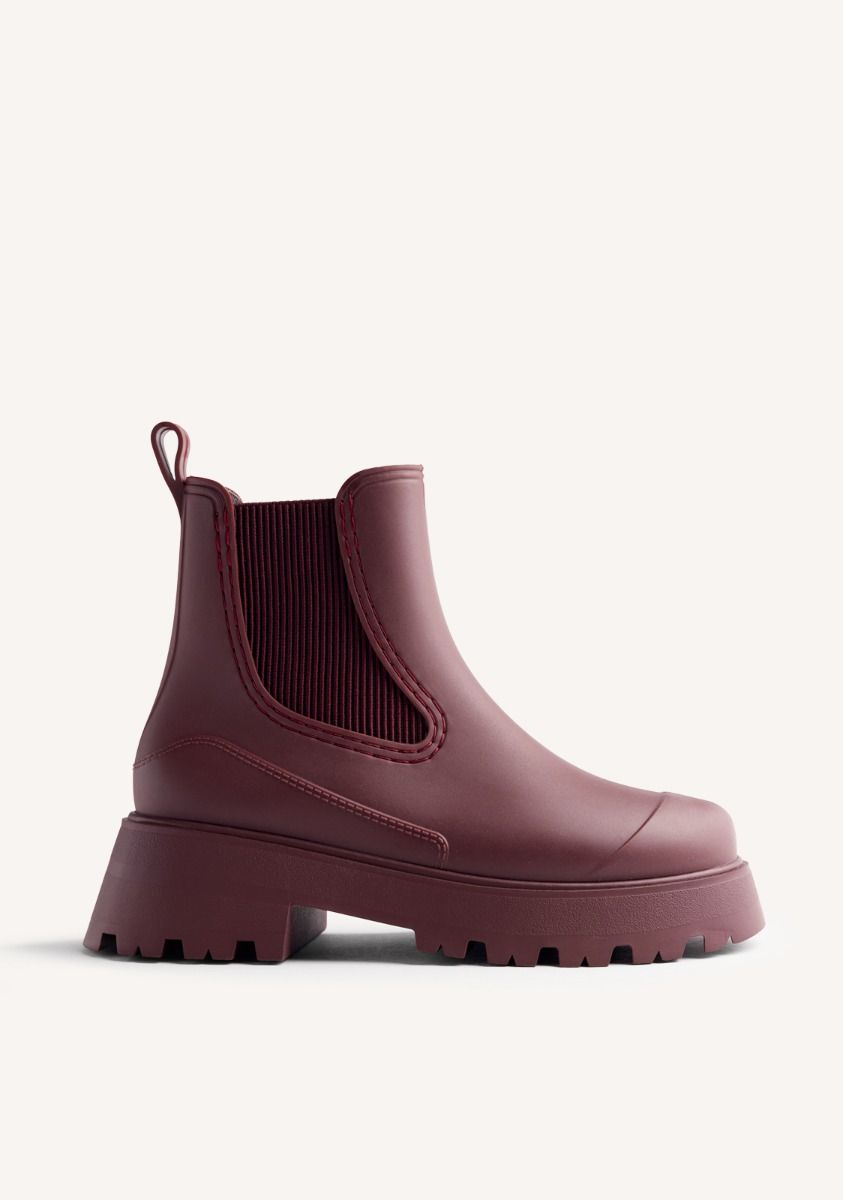 BOTINES DE AGUA PLATAFORMA BELDING - BURDEOS