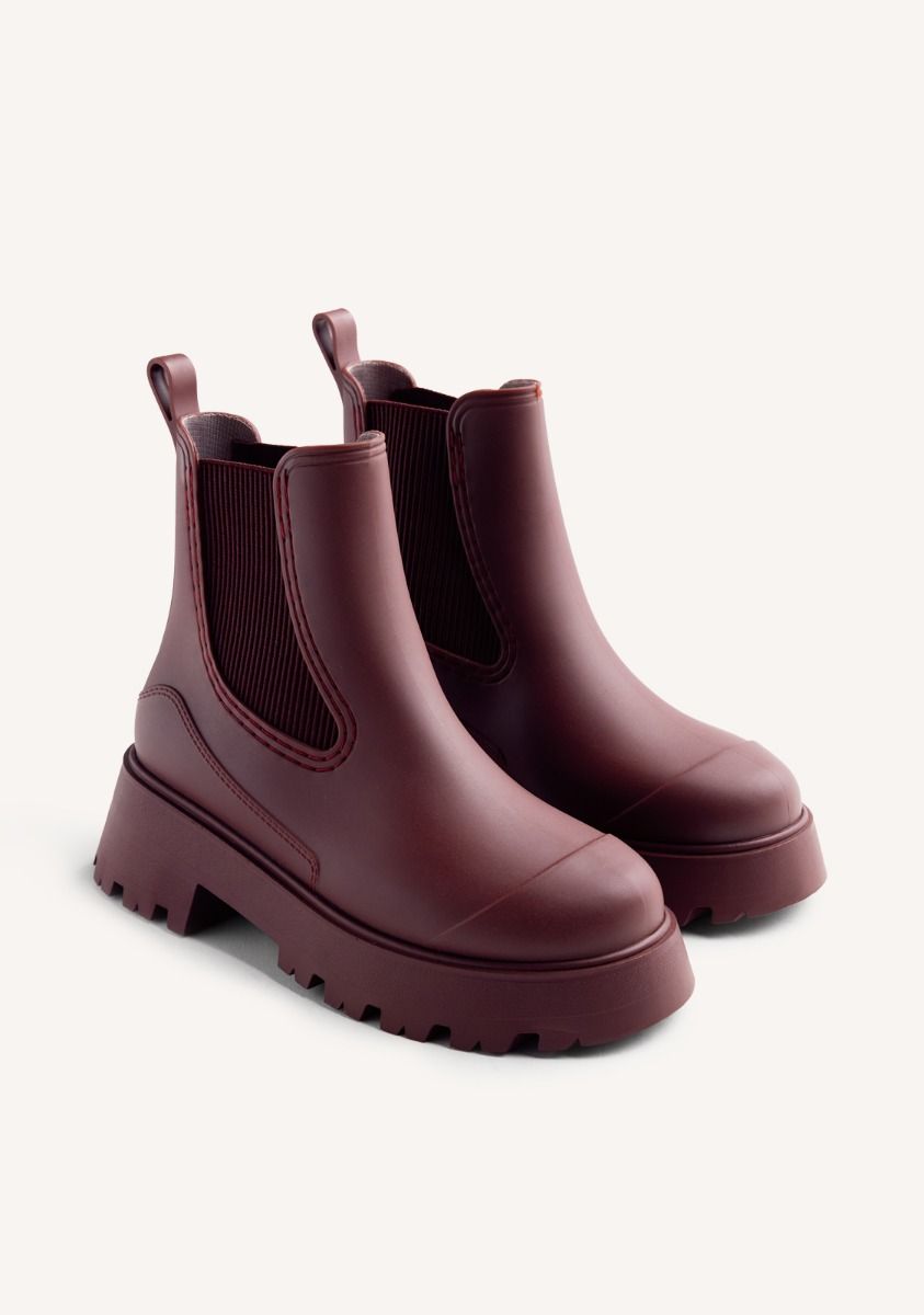 BOTINES DE AGUA PLATAFORMA BELDING - BURDEOS