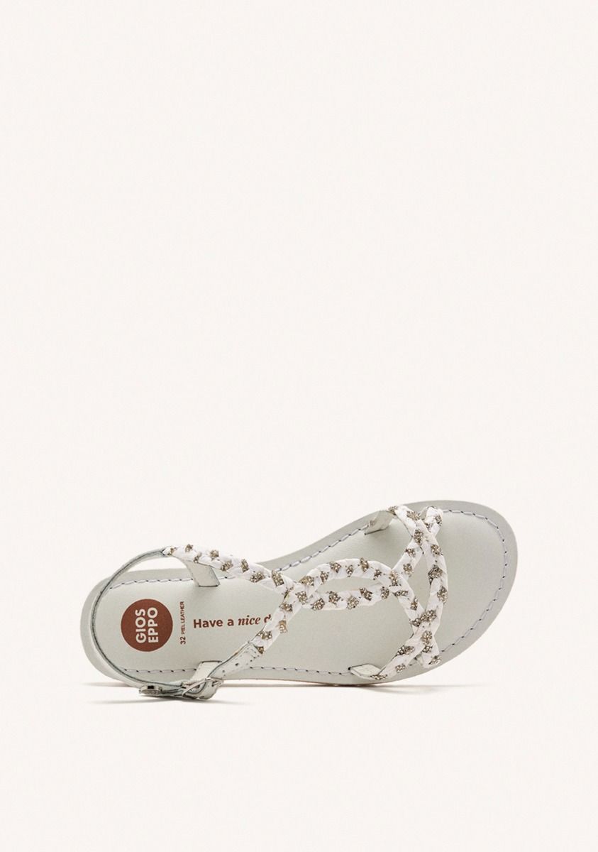 SANDALIAS PIEL, STRASS Y RAFIA WENHAM - BLANCO