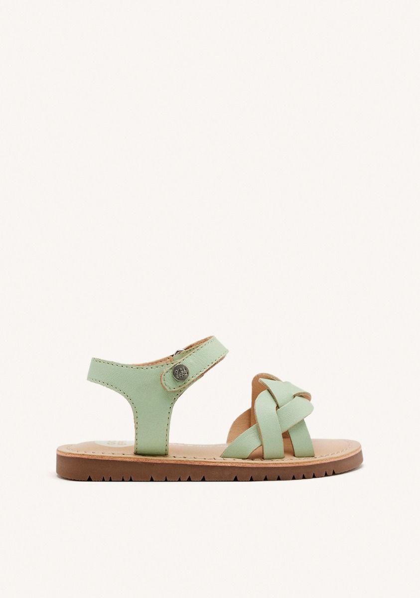 SANDALIAS PIEL TRENZADA ROWLEY - MENTA