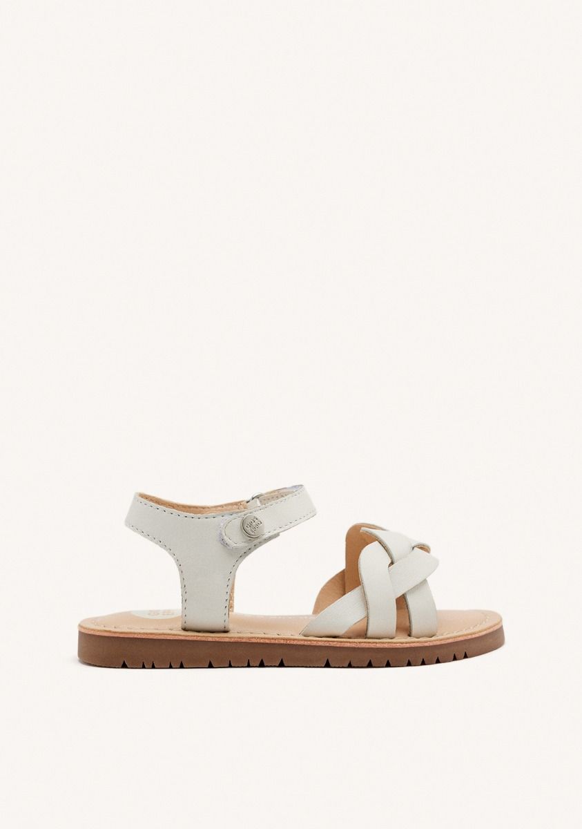 SANDALIAS PIEL TRENZADA ROWLEY - BLANCO