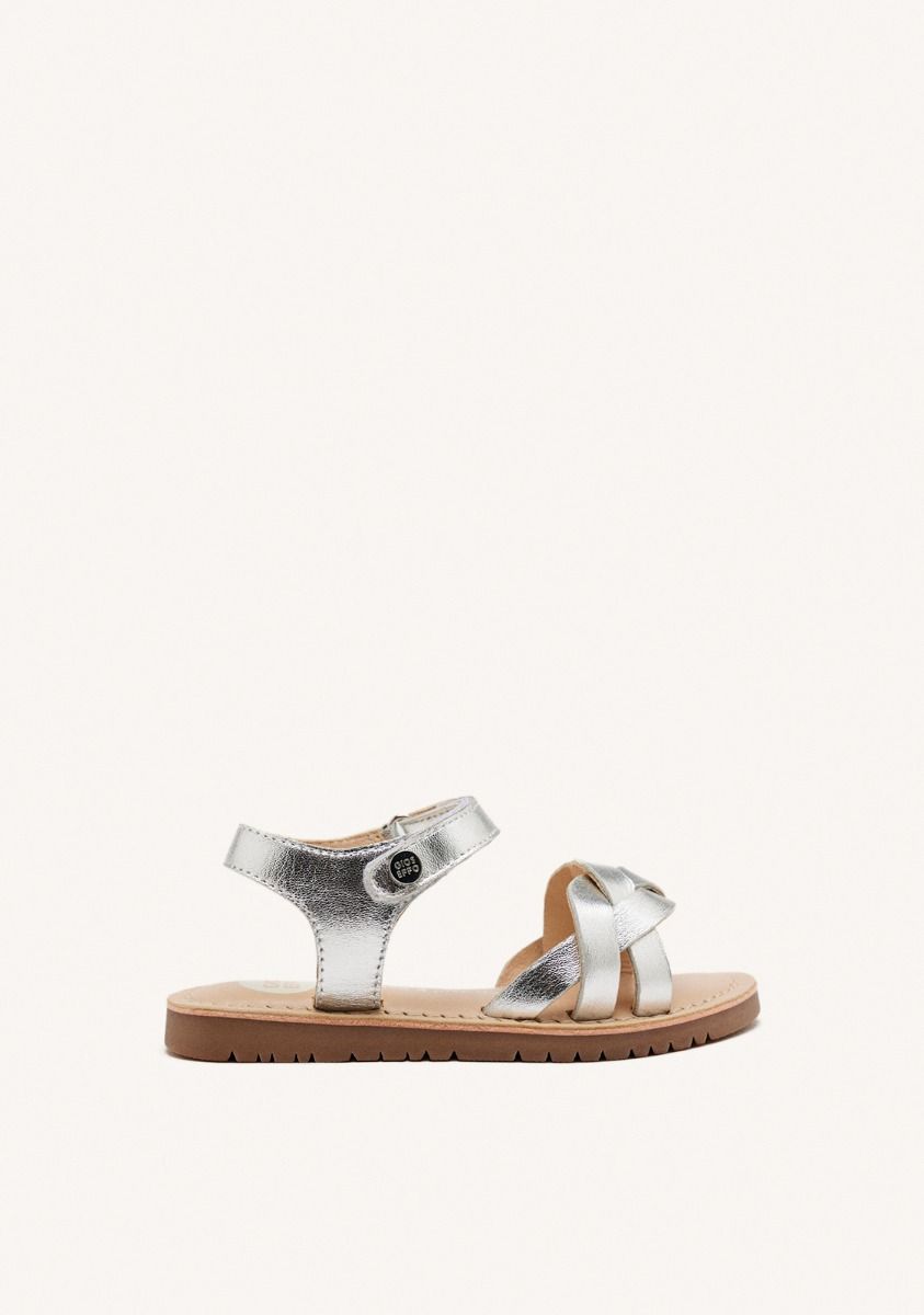 SANDALIAS PIEL TRENZADA ROWLEY - PLATA