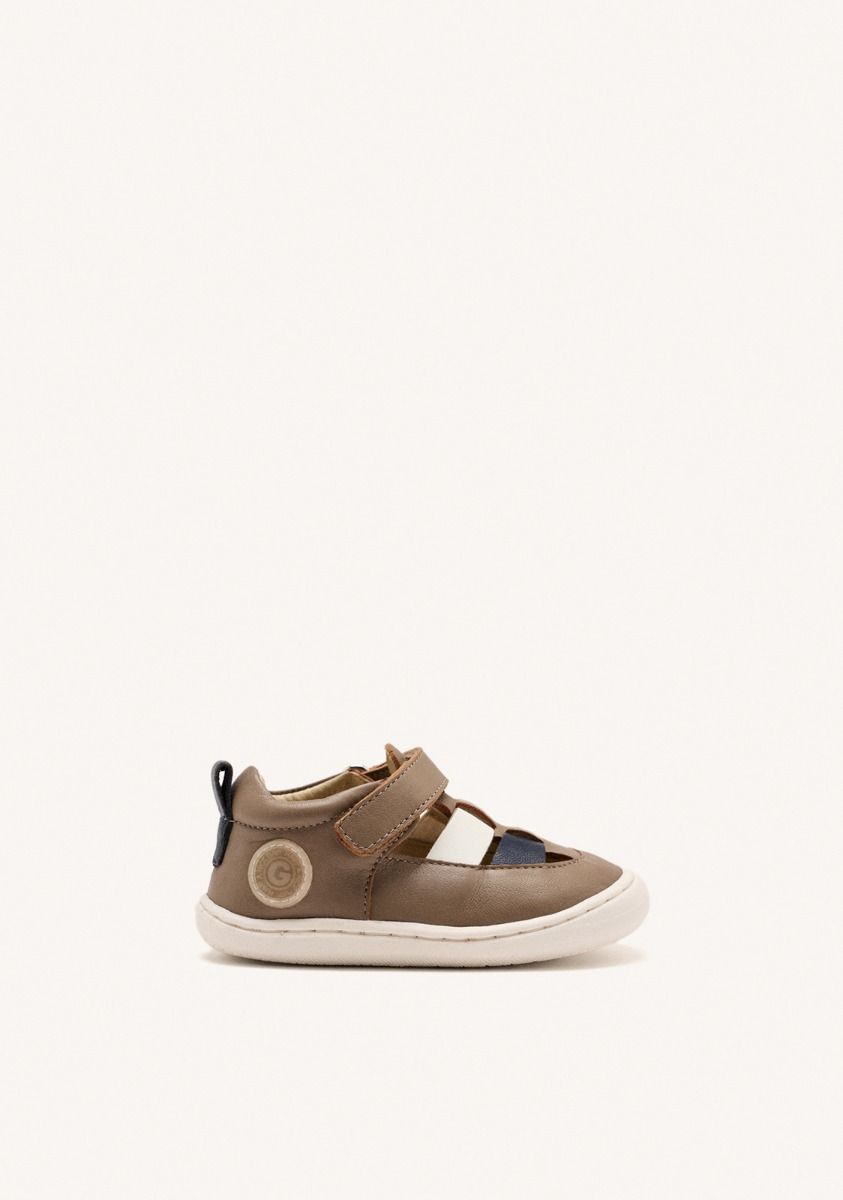 GIOSEPPO BAREFOOT - SANDALIAS CANGREJERAS PIEL LANDAFF - TAUPE