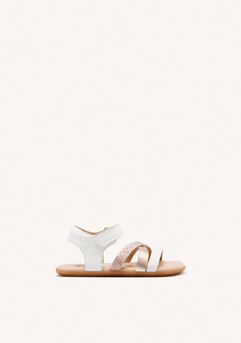 GIOSEPPO BAREFOOT - SANDALIAS BRILLO PIEL BRANFORD - BLANCO
