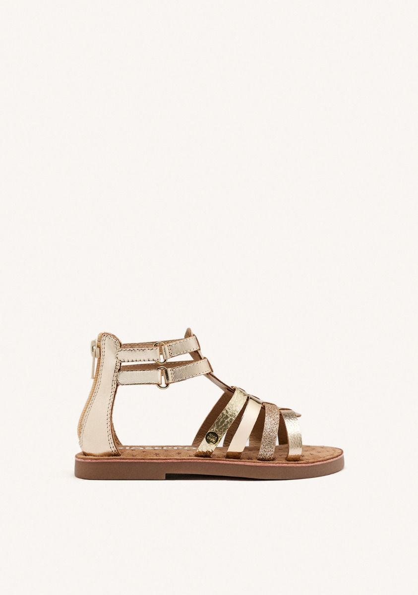 SANDALIAS METALIZADAS PIEL WITHEE - PLATINO