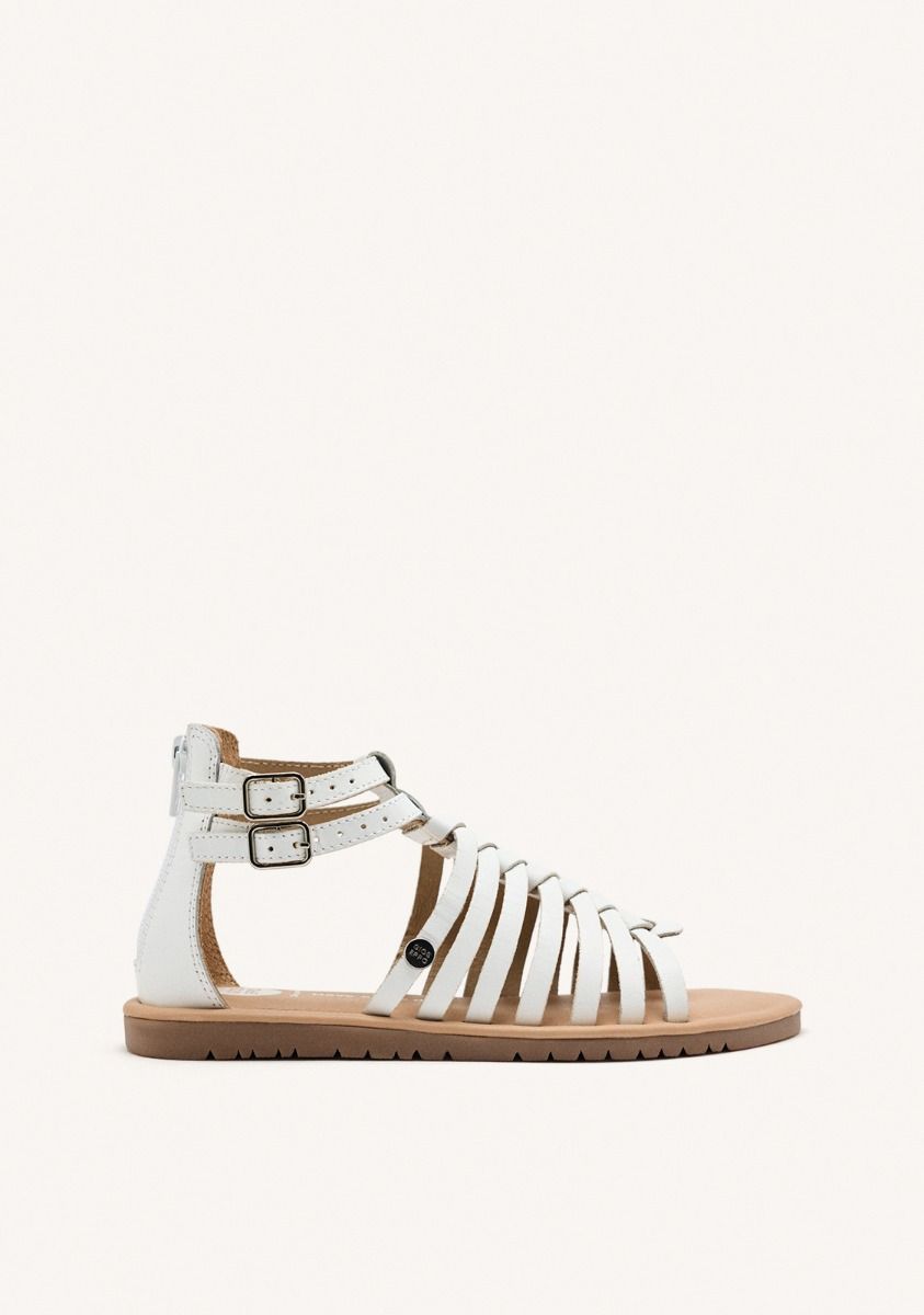 SANDALIAS ROMANAS PIEL ONALASKA - BLANCO