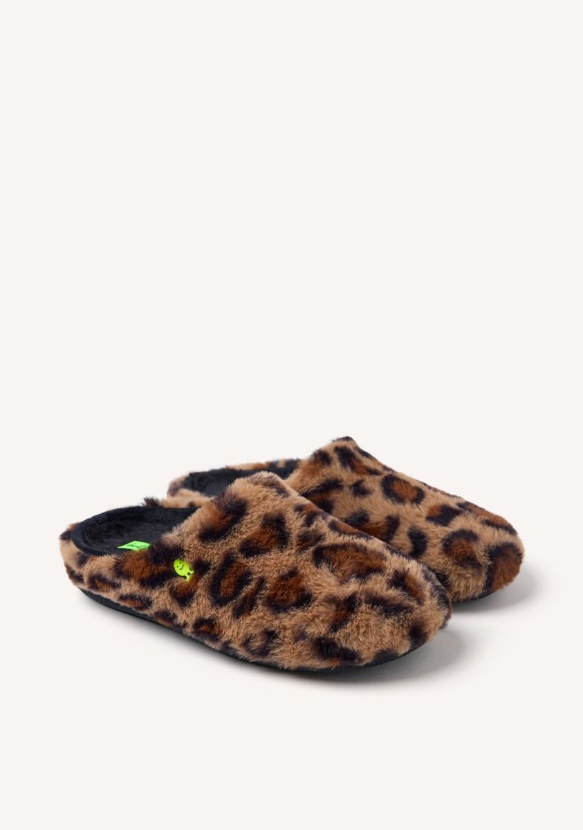 ZAPATILLAS DE CASA PELO LEOPARDO AUDUBON - LEOPARDO