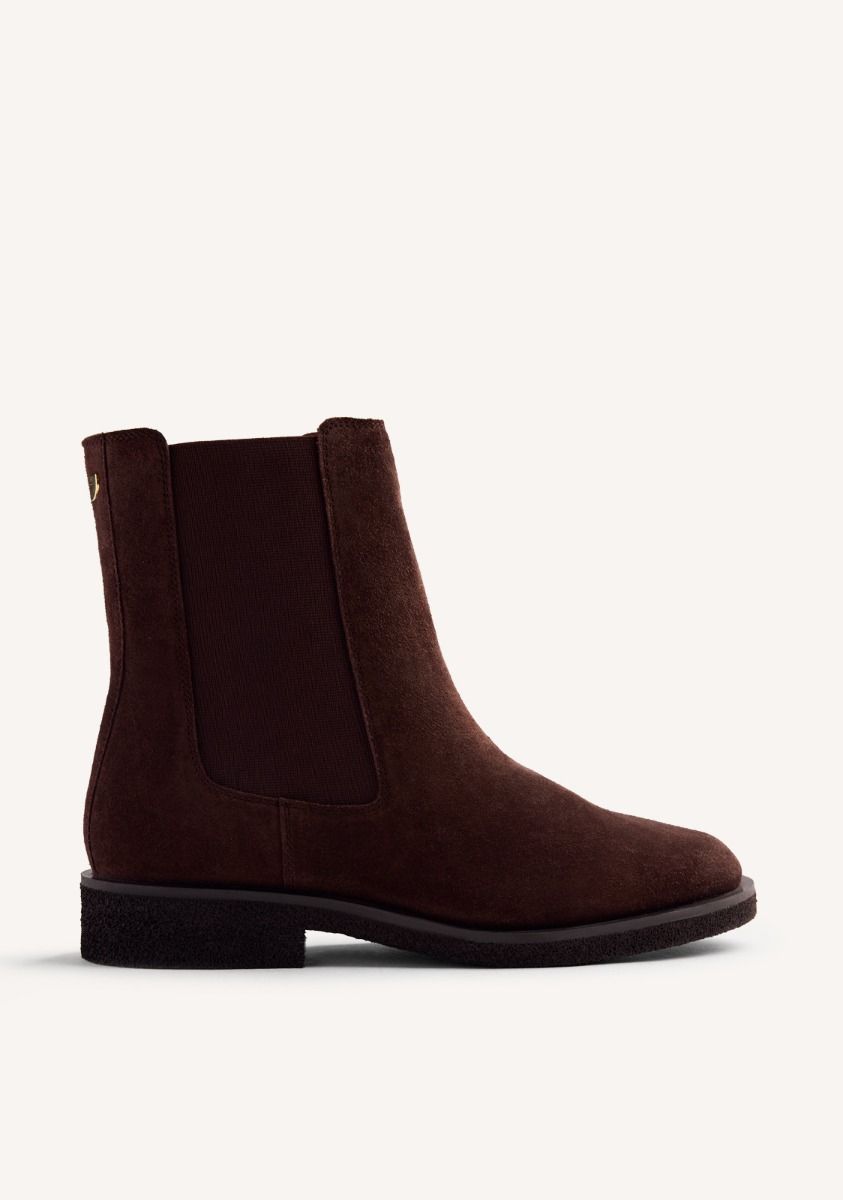 BOTINES PIEL SERRAJE COATES - MARRON OSC