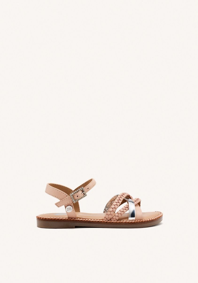 SANDALIAS PIEL TRENZADA MEDARY - NUDE