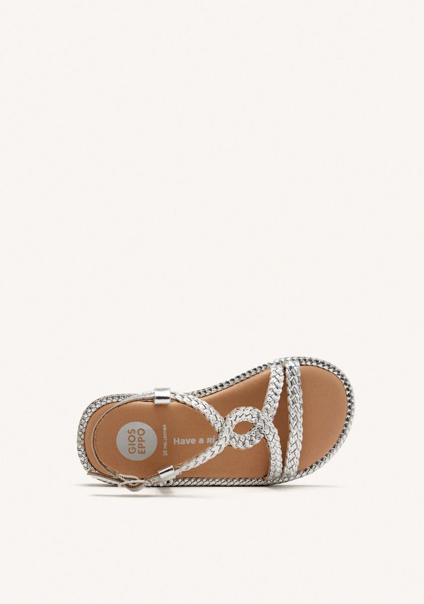 SANDALIAS PIEL TRENZADA VIROQUA - PLATA