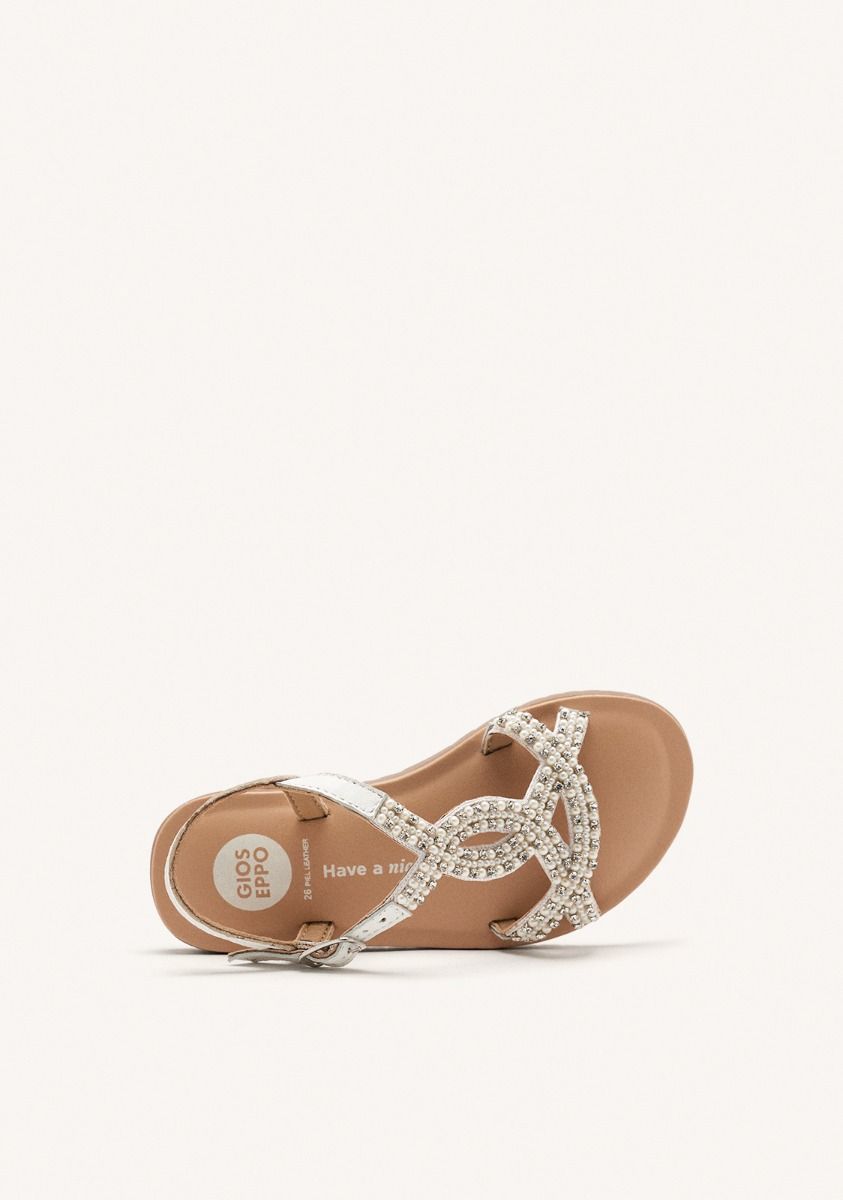 SANDALIAS BRILLO PIEL KOMENSKY - BLANCO