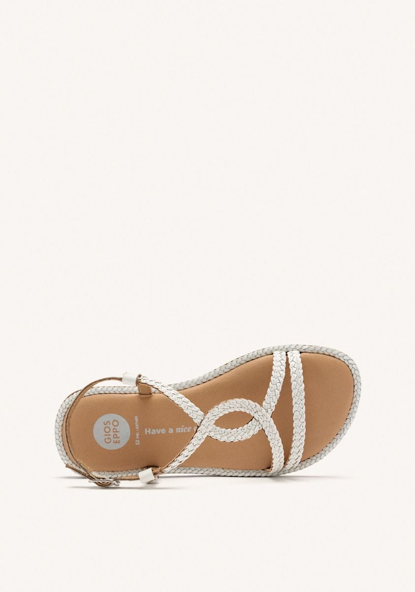 SANDALIAS PIEL TRENZADA SUFFIELD - BLANCO