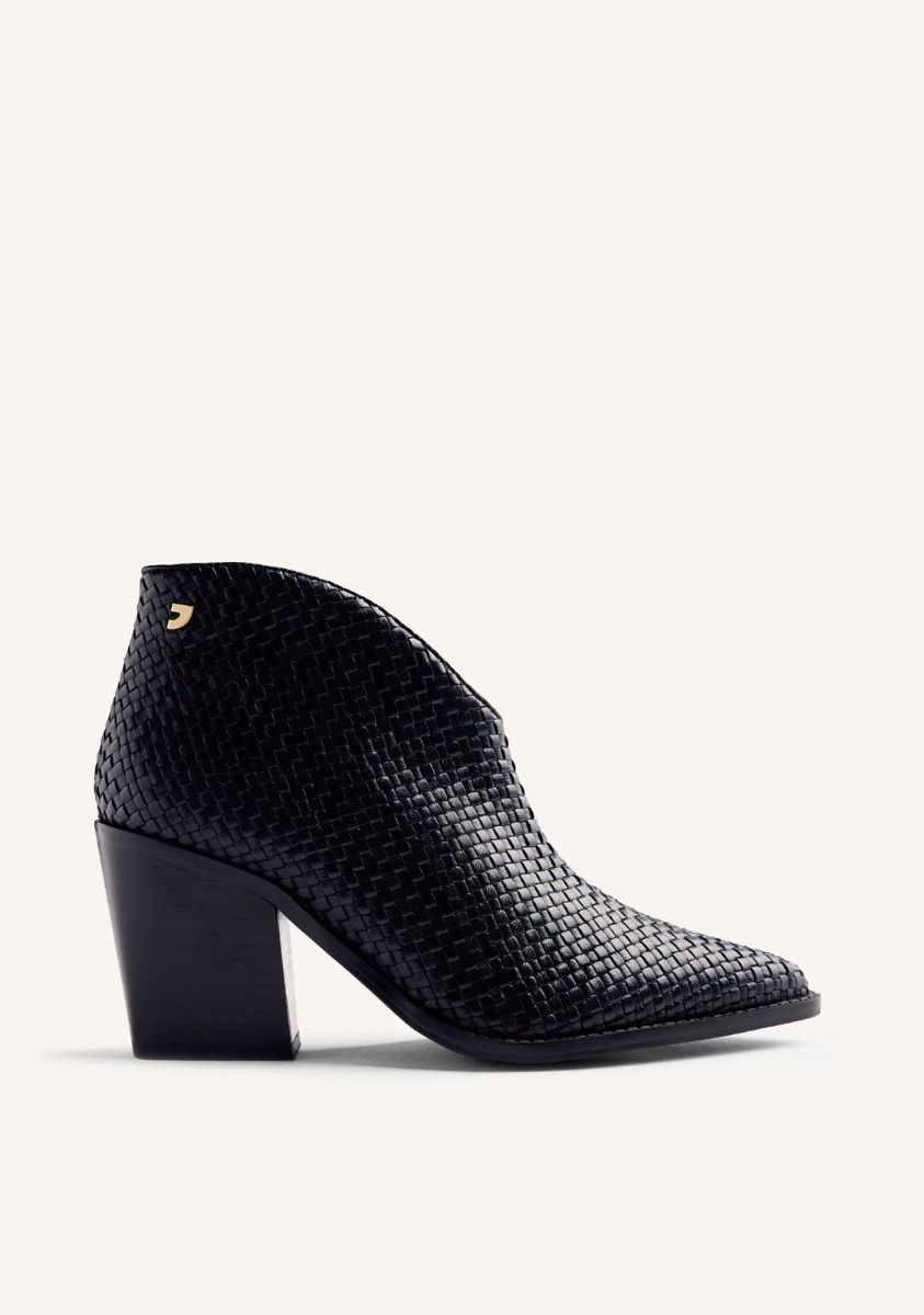 BOTINES PIEL TRENZADA  ERHARD - NEGRO