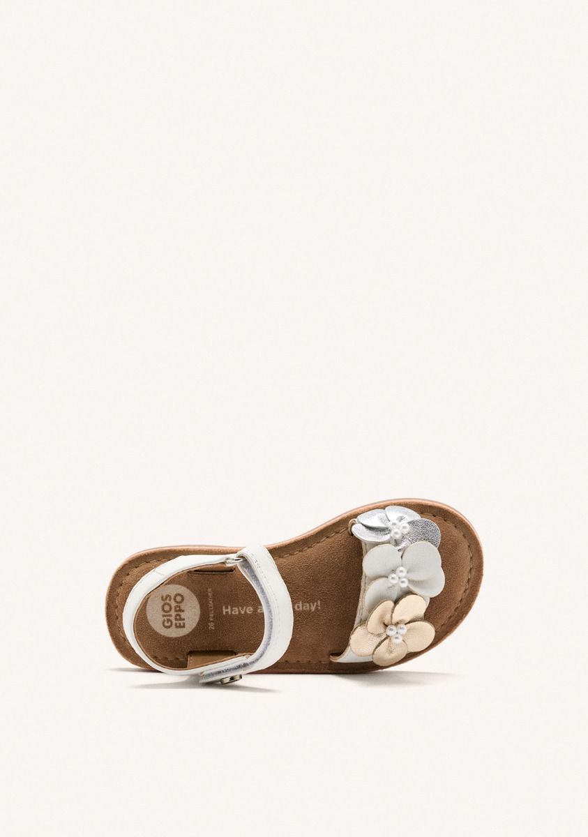 SANDALIAS FLORES PIEL PEEKSVILLE - BLANCO