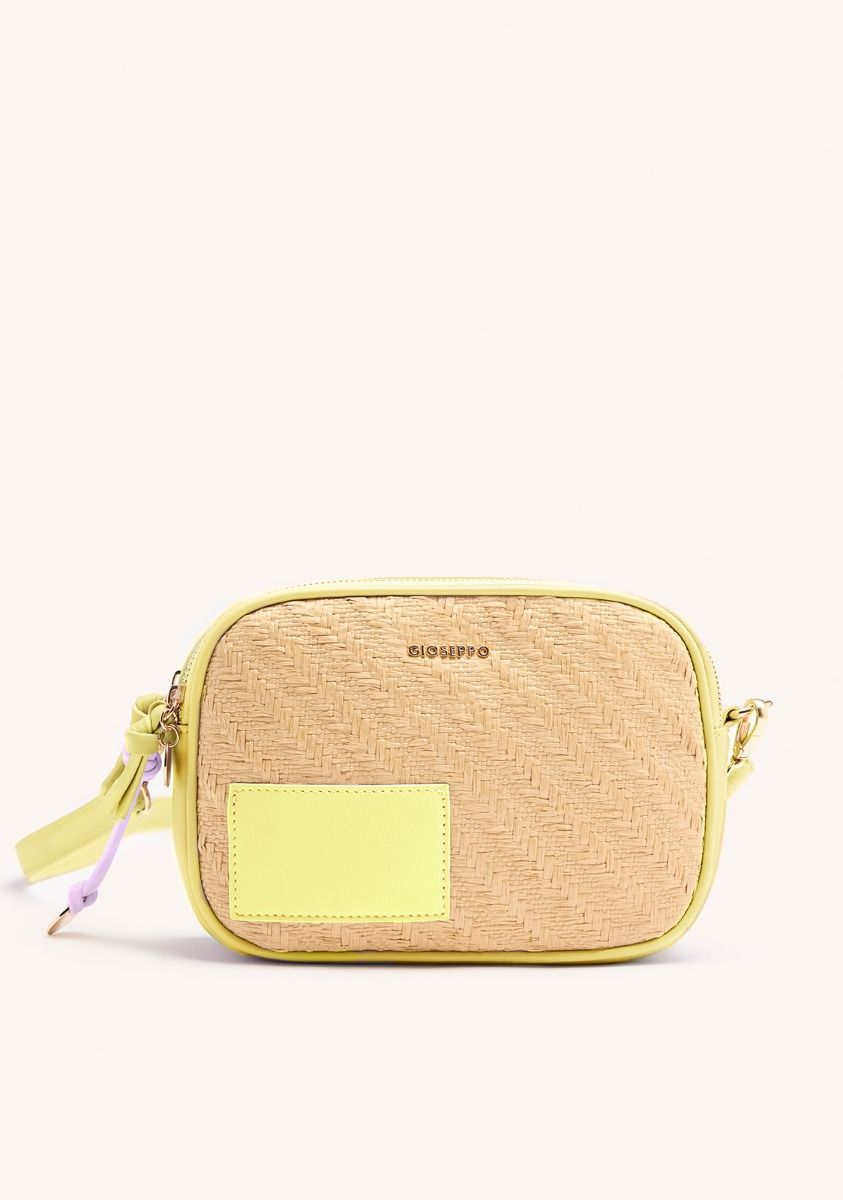BOLSO BANDOLERA RAFIA GLENBURN - AMARILLO