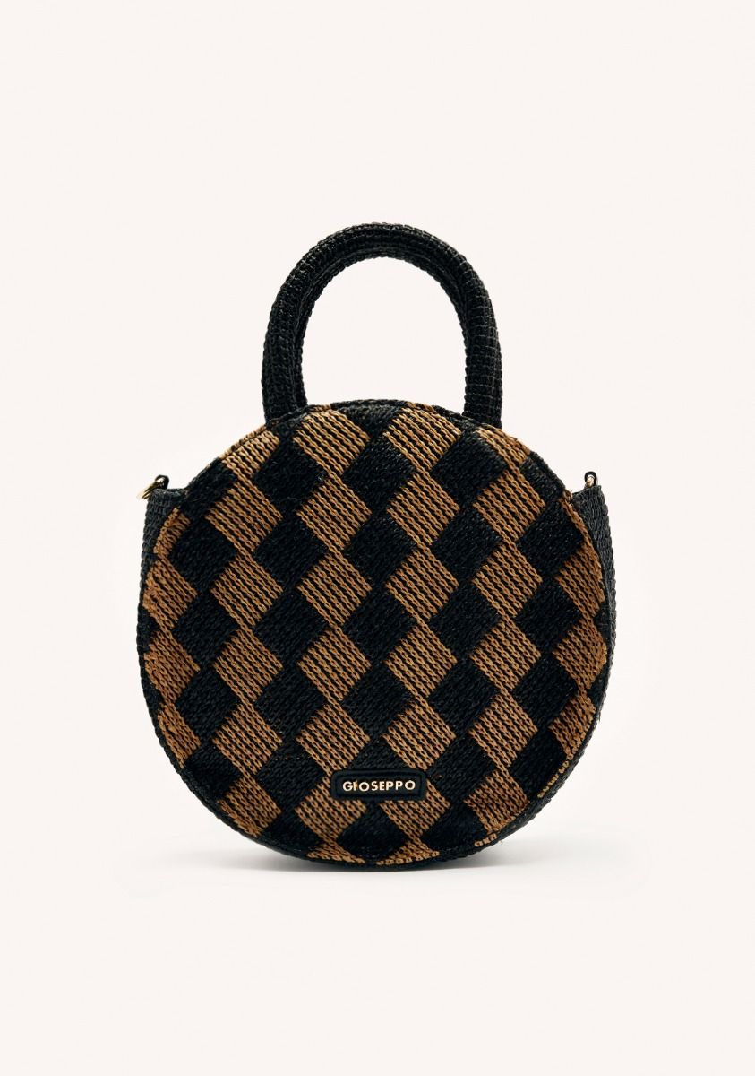 BOLSO BANDOLERA RAFIA PITTSON - NEGRO