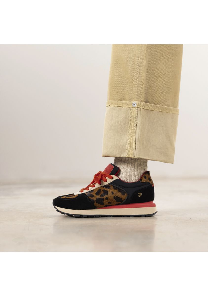 SNEAKERS PIEL ESTAMPADO LEOPARDO NOKOMIS - LEOPARDO